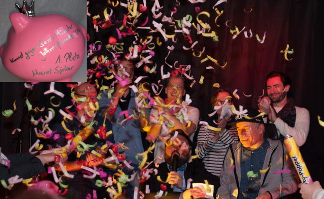 Nusret Sipkar - stand-up comedy - gewinnt KGB Jahresfinale - Konfetti